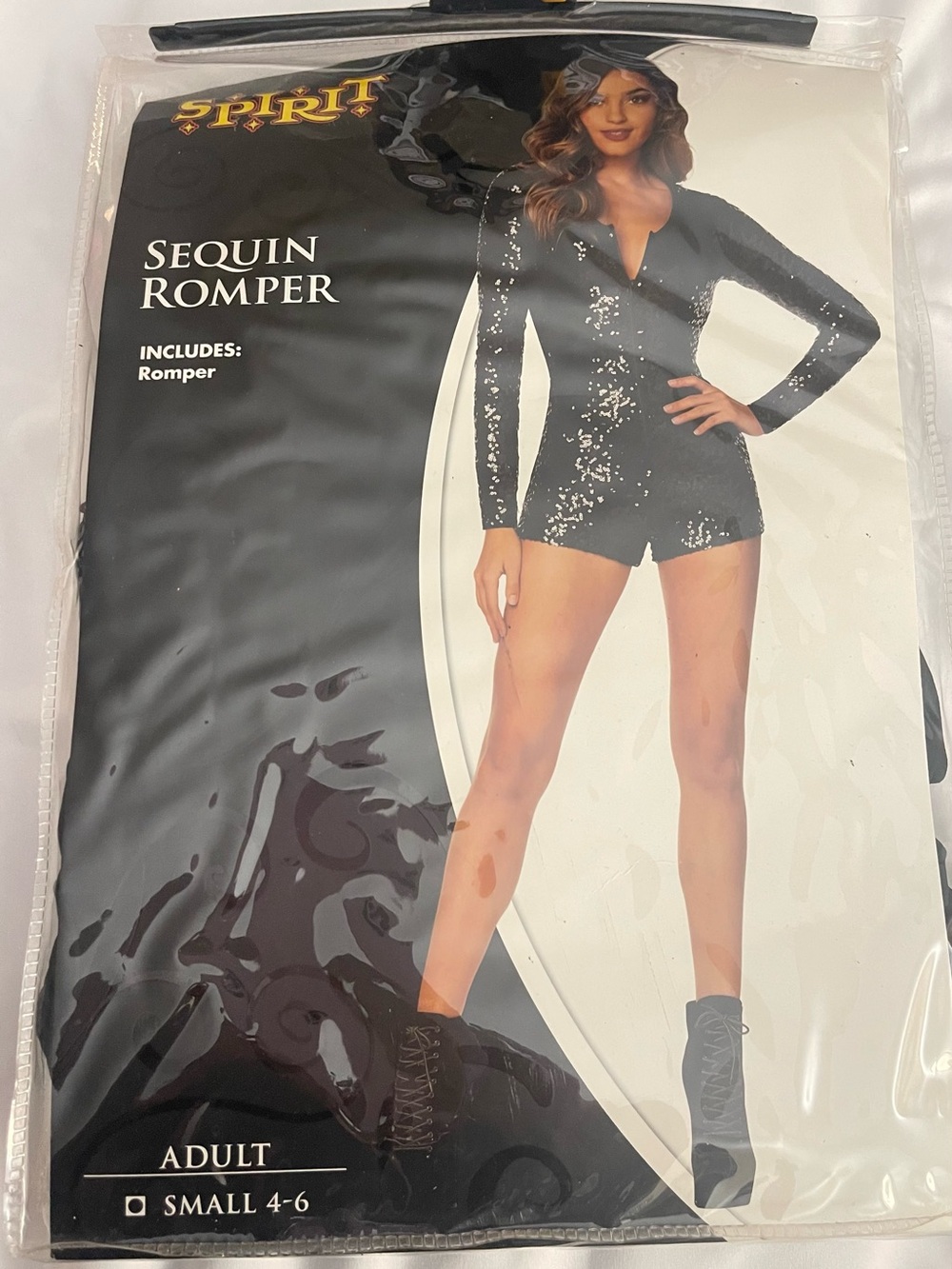 Spirit Women's Black Sequin Romper